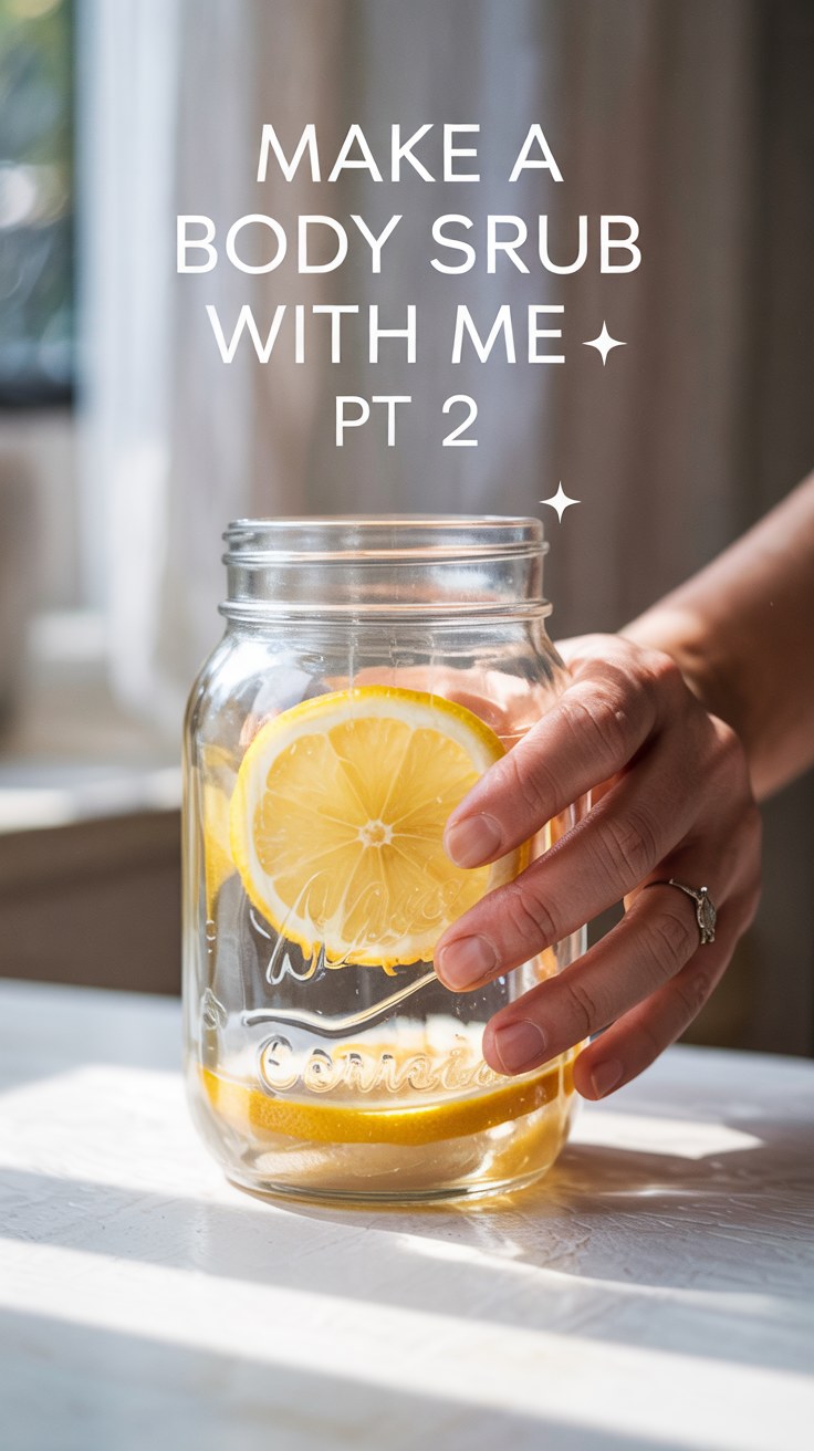 DIY Lemon Sugar Body Scrub Recipe Part 2 Homemade Spa