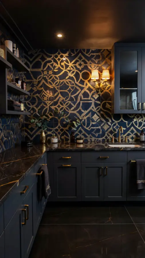 Coastal Preppy Bathroom Tile Ideas on a Budget | Blue and Green Ocean-Inspired Patterns