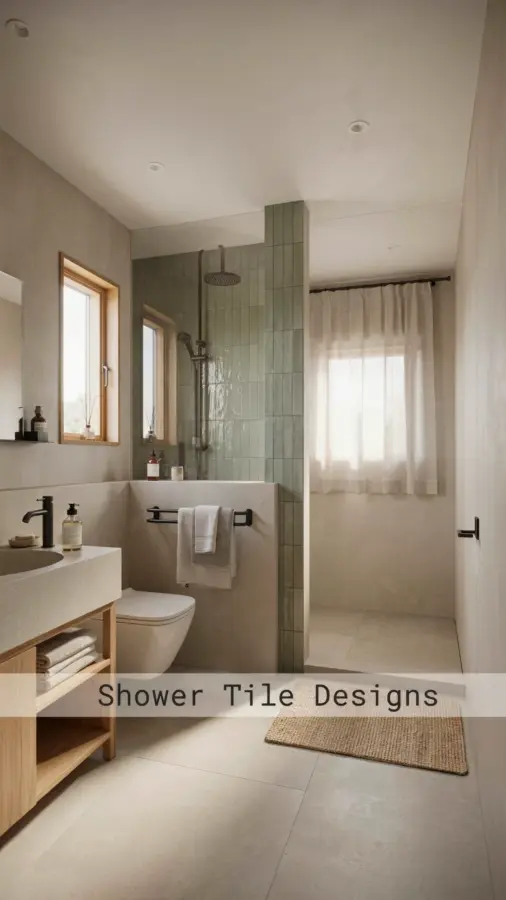 Small Bathroom Shower Tile Ideas | Modern White & Gray Design | DIY Installation