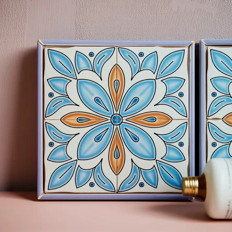 Blue Glass Mosaic Tile Bathroom Shower Wall Inspo | Small Bathroom Tile Ideas