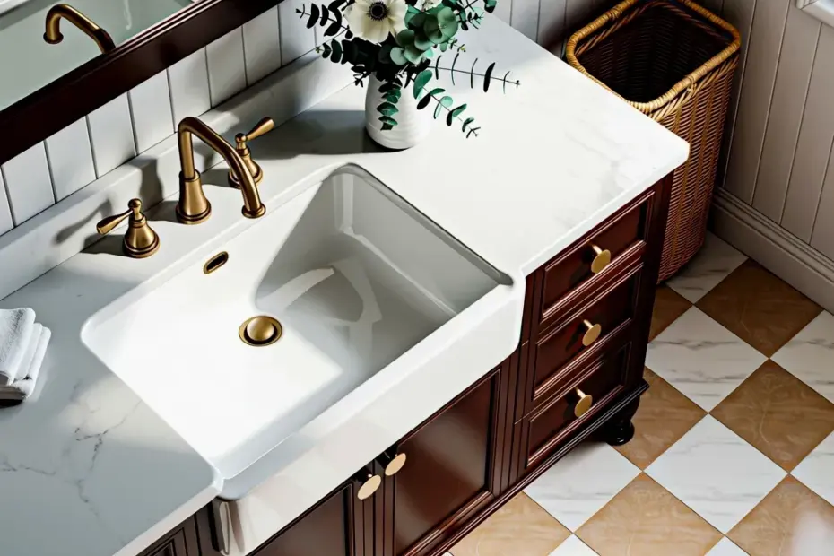The #1 mistake with beige subway tile in small bathrooms (try a brunch café vibe instead)