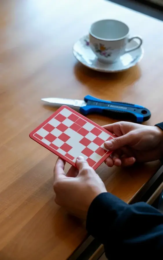 Red and White Checkered Tile Pattern | Spring Bathroom Makeover on a Budget