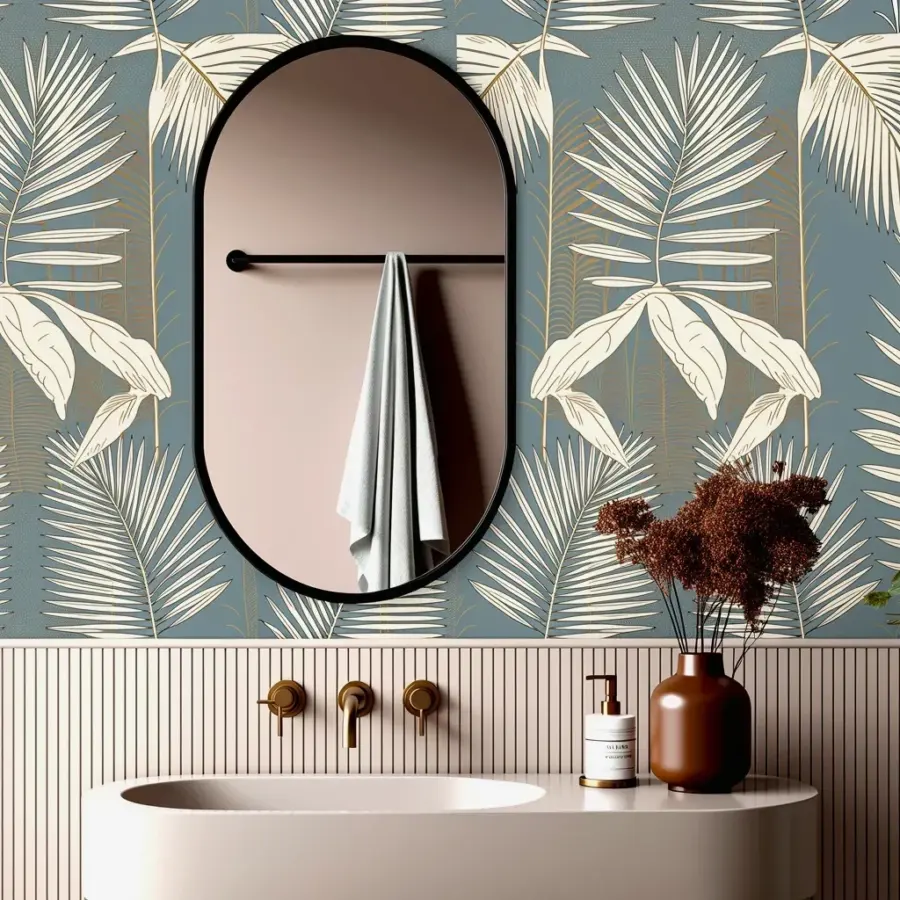 Small bathroom tile ideas: modern aesthetic with geometric tiles