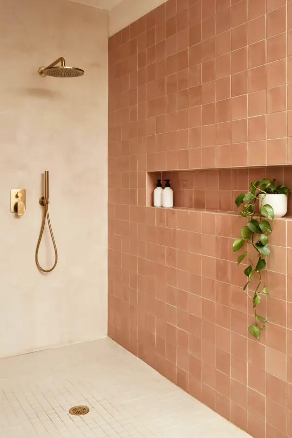 Ivory Matte Porcelain Mosaic Tile for Bathroom | Stone Look Tile | Small Bathroom Wall Ideas