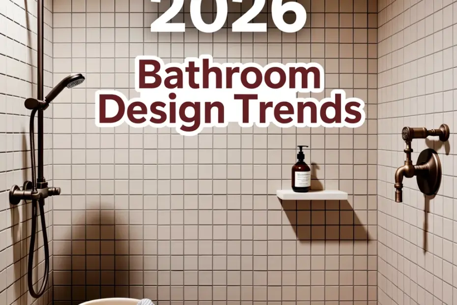Mosaic Tile Bathroom Ideas | Beige Square Tiles with Rainfall Shower | Modern Shower Design