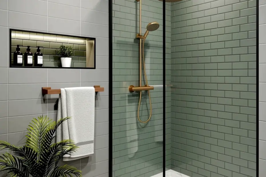 Fishscale Tile Before & After: Sarina 3x12 Glossy Ceramic Tile in White Ice