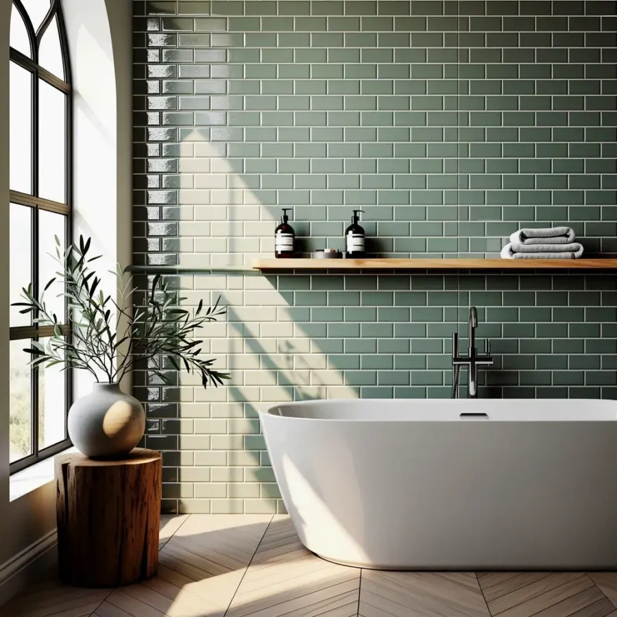 Mosaic Tile Tray for Small Bathroom Decor - calm cozy vibes