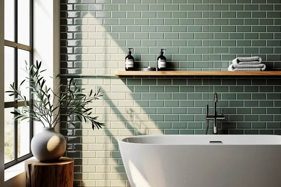 Mosaic Tile Tray for Small Bathroom Decor - calm cozy vibes