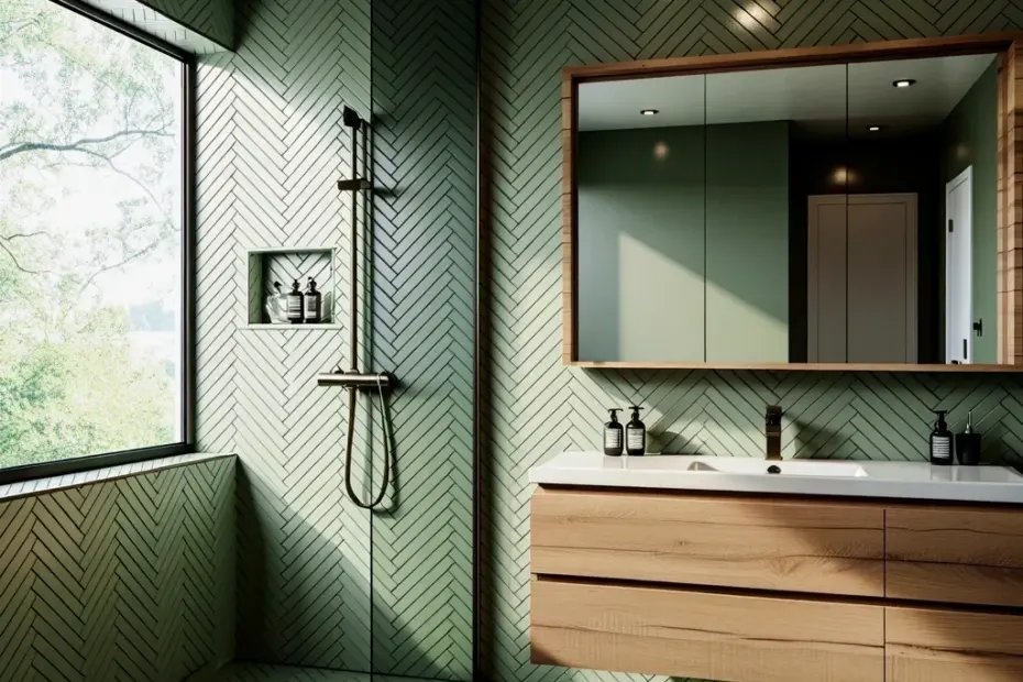 Rustic Bathroom Design With Copper Details For A Cozy Fall Feel